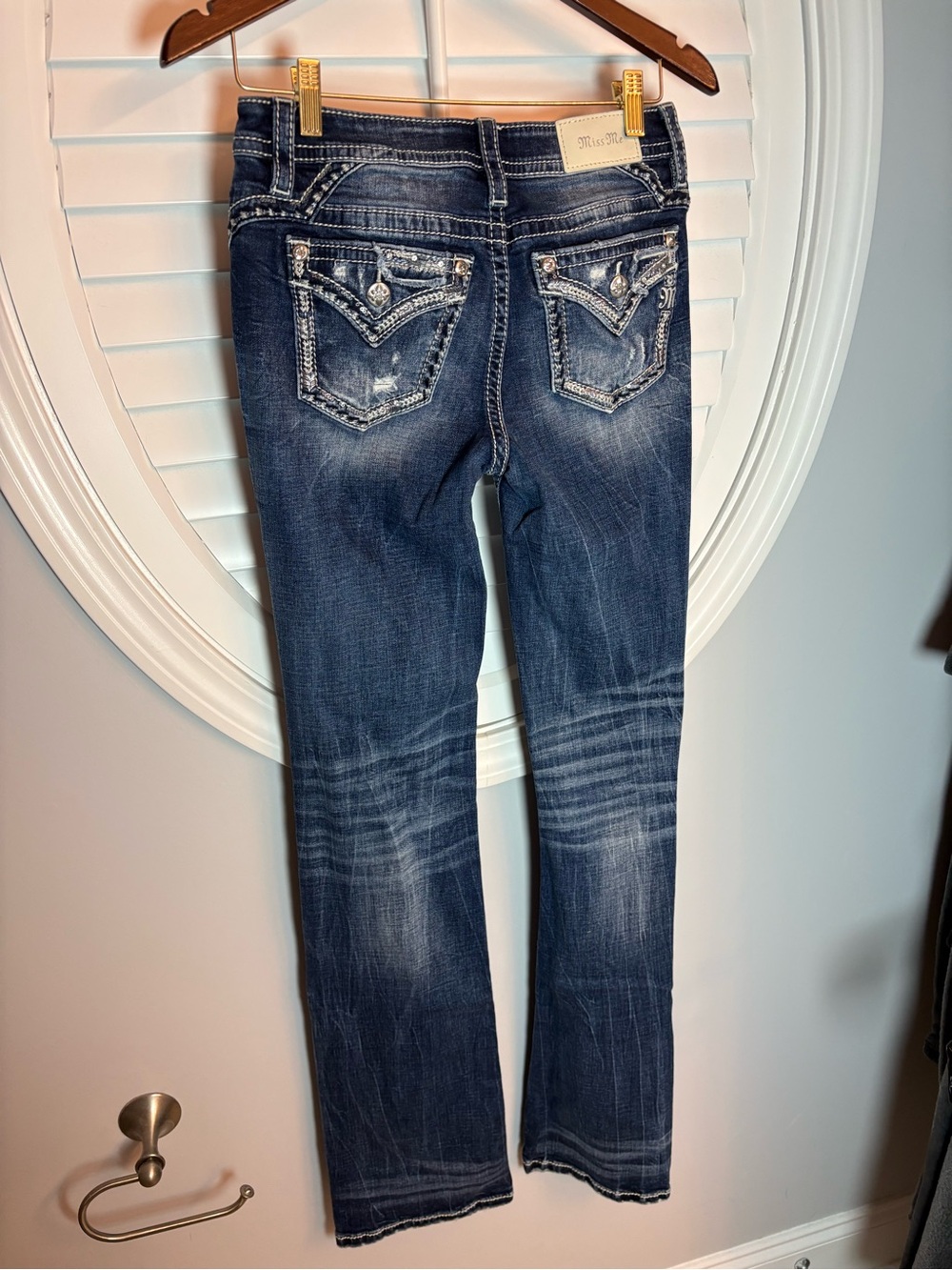 Miss Me mid rise boot cut jeans size 27 LONG